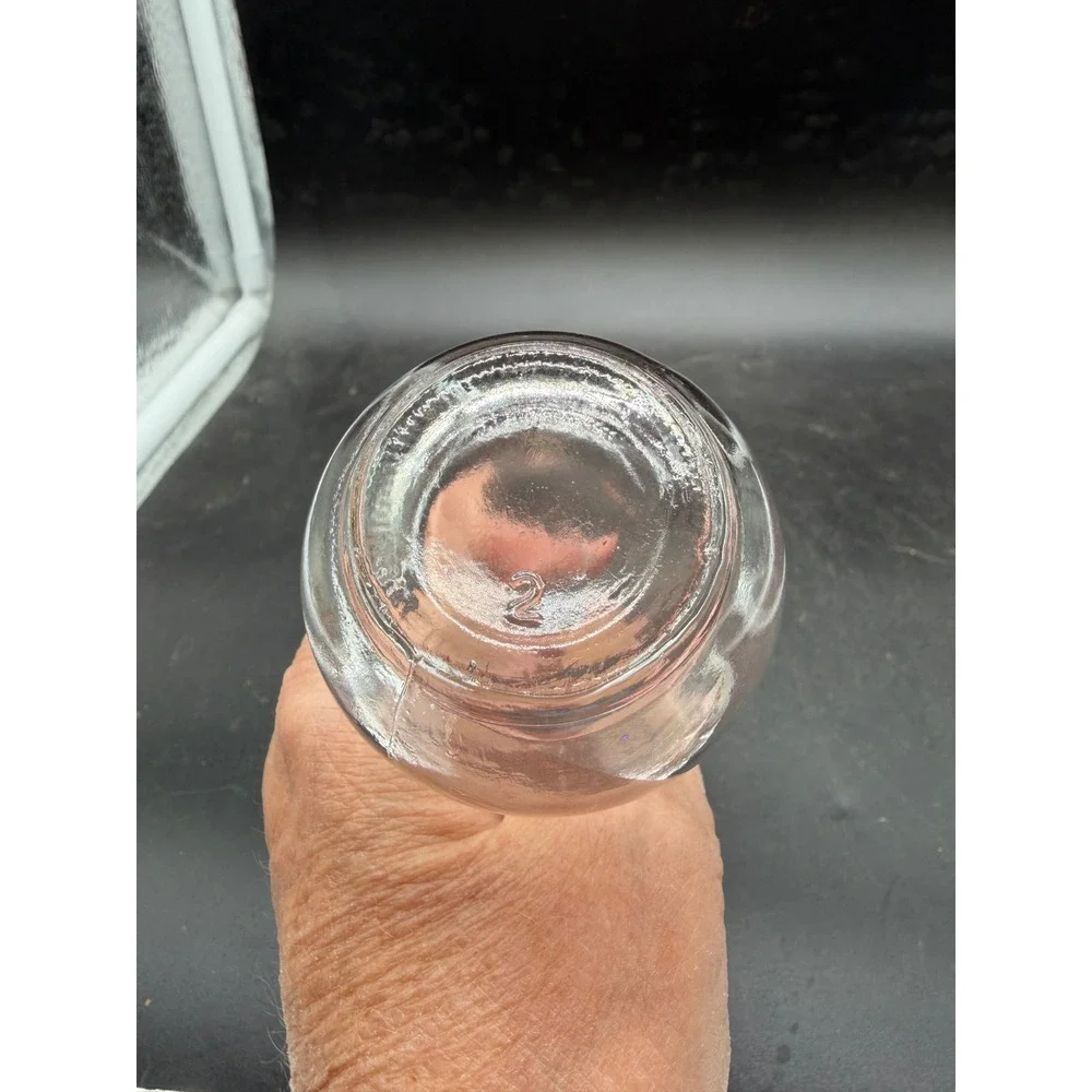 Vintage Clear Glass Bud Vase Teardrop‎ Base Slender Neck 7.25 Inch Single Stem